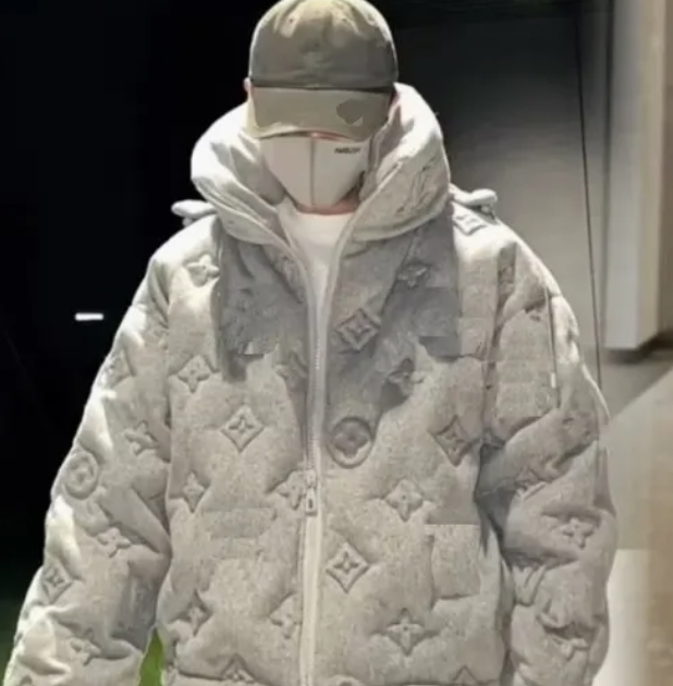 Chaqueta con capucha de plumas de ganso para hombres